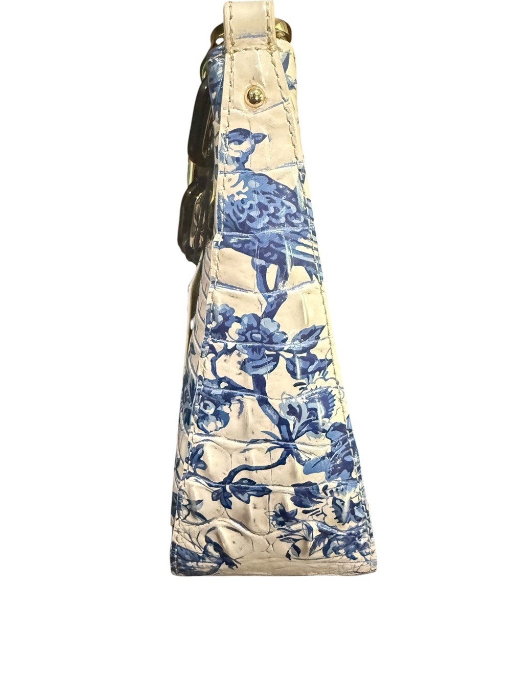 NWT Brahmin Melbourne Esme Blue Chinoiserie Leather Chain Shoulder Bag Rare - Picture 8 of 12